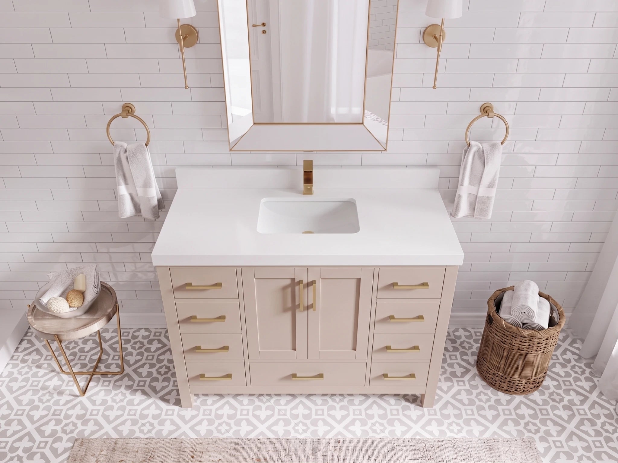 Malibu 48 in. W x 22 in. D Single Sink Bathroom Vanity