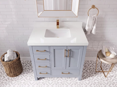 Malibu 36 in. W x 22 in. D with Center Sink Bathroom Vanity