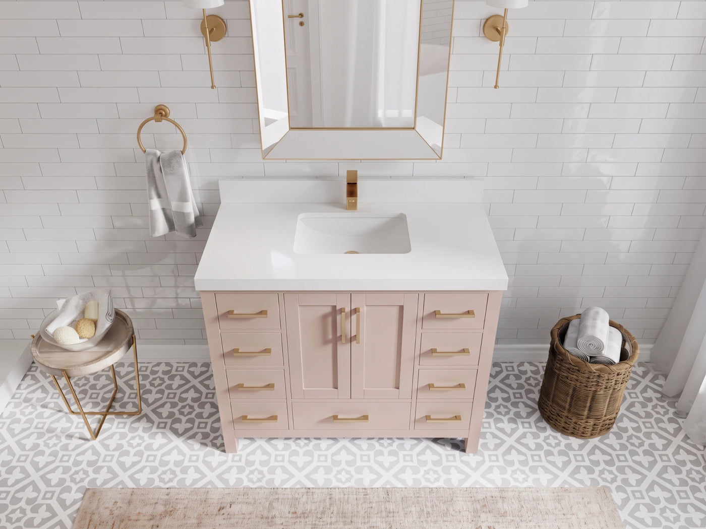 Malibu 42 in. W x 22 in. D Single Sink Bathroom Vanity