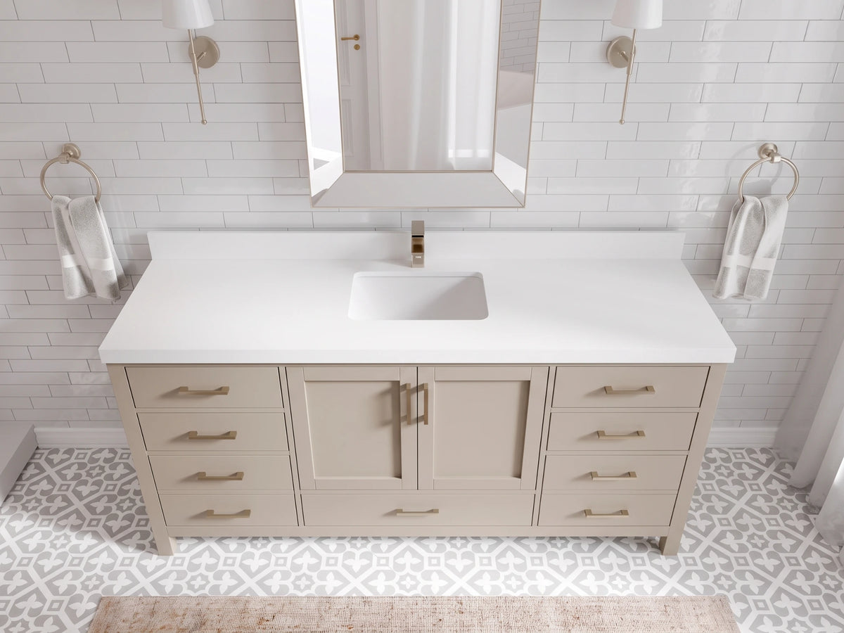 Malibu 72 in. W x 22 in. D Single Sink Bathroom Vanity