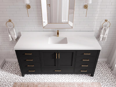 Malibu 72 in. W x 22 in. D Single Sink Bathroom Vanity