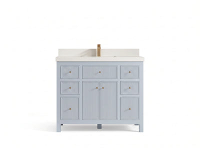 Sonoma 42 in W x 22 in D Free Standing Reeded Single Sink Bathroom Vanity
