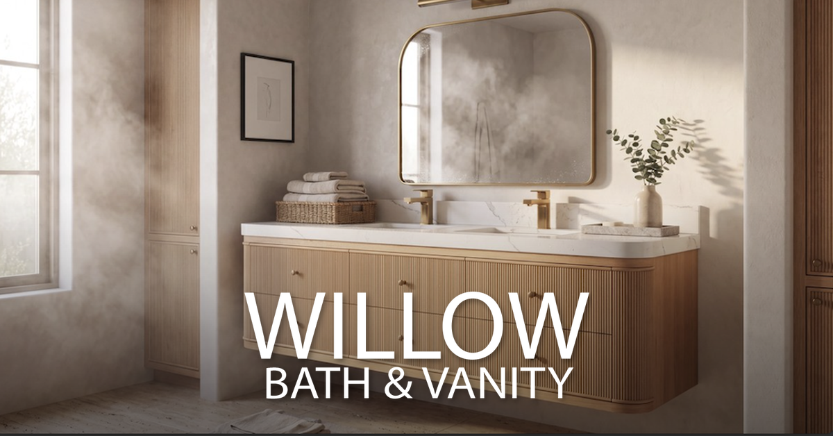 Screenshot or Official Image for willowbathandvanity.com - Solid Wood Bathroom Vanities, White Oak, Teak | Willow Bath and Vanity