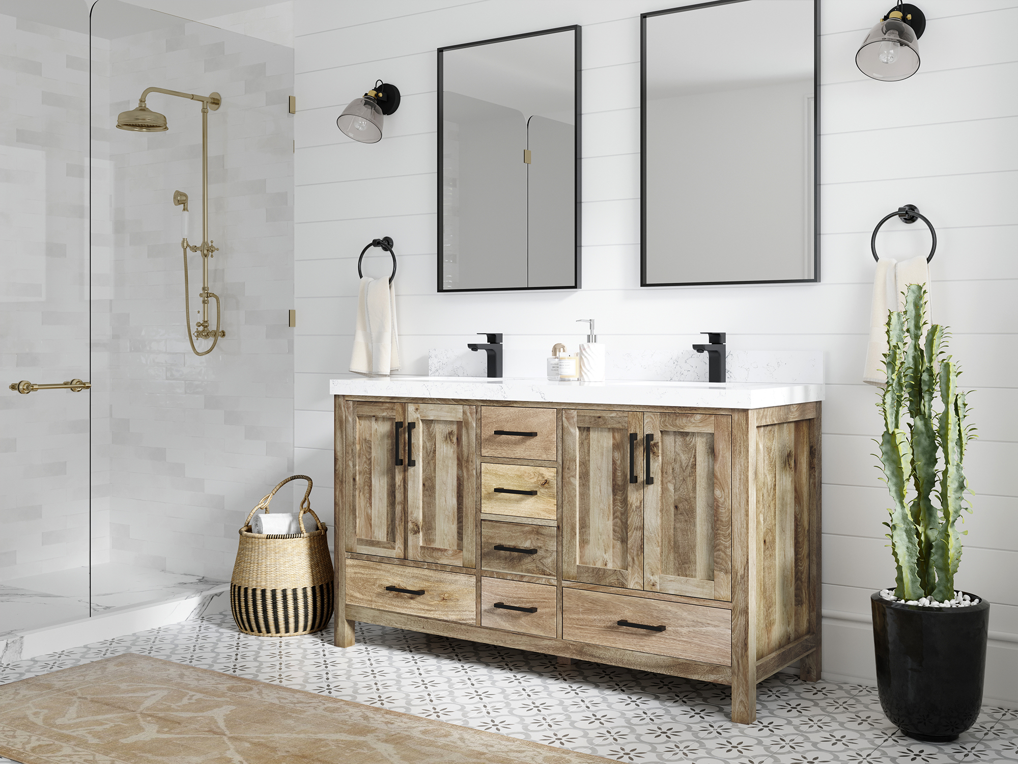 60 double vanity bathroom discount