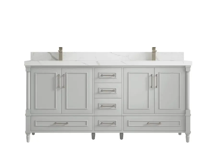 Cambridge 72 in. W x 22 in. D Double Sink Bathroom Vanity with ...