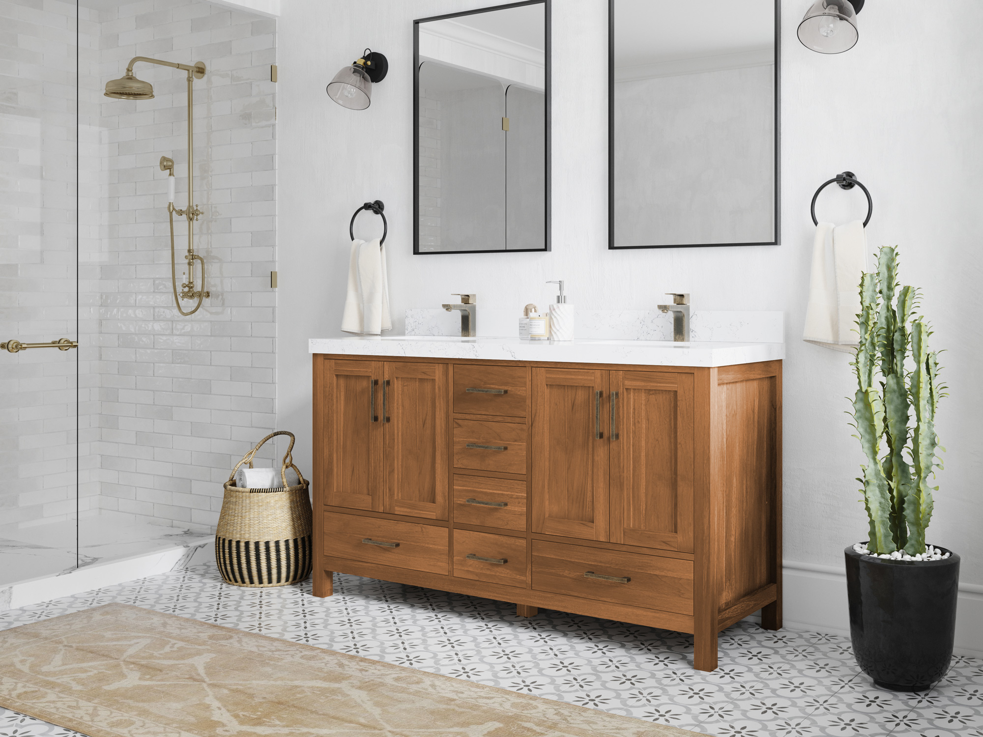 60 inch solid wood bathroom vanity discount