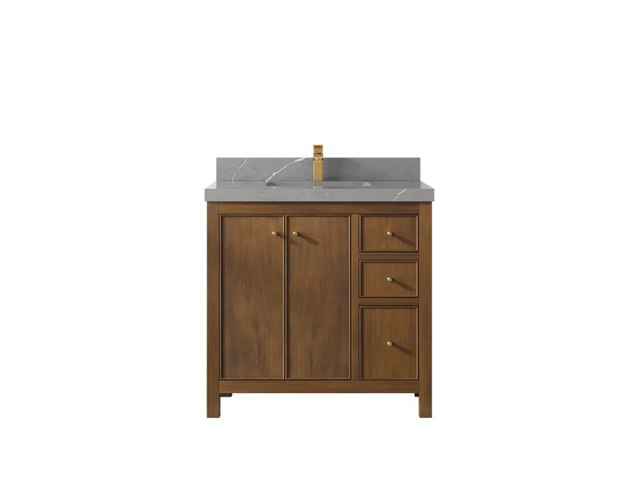 Charlotte White Oak 36 in. W x 22 in. D Center Sink Bathroom Vanity CHI_TK_DNT_PT_GR_36CLFAUCET-900x675