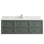 Roswell Floating 42 in. W x 22 in. D Single Sink Bathroom Vanity RSW_FLT_PGN_CA_LZ_60SFAUCET-150x150