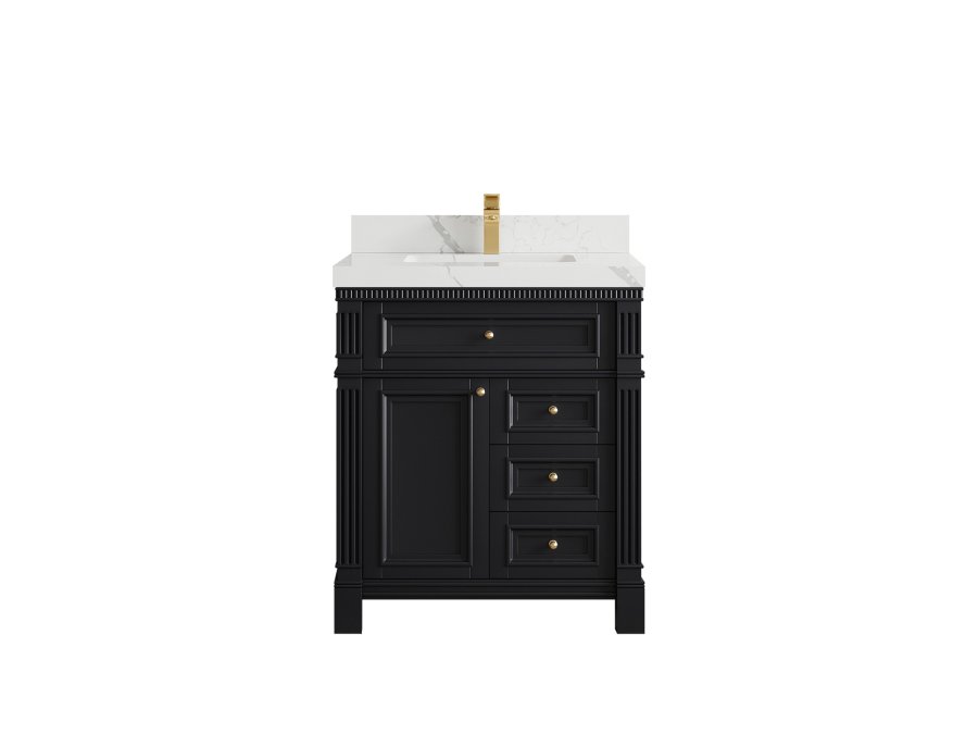Painted_30 - Single Sink - Bathroom Vanity size 30 - 39 IN PRS_BLK_CA_LZ_30FAUCET-900x675