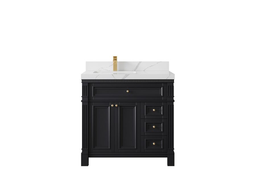 Parker Mango Wood 24 in. W x 22 in. D Single Sink Bathroom Vanity PRS_BLK_CA_LZ_36LFAUCET-900x675