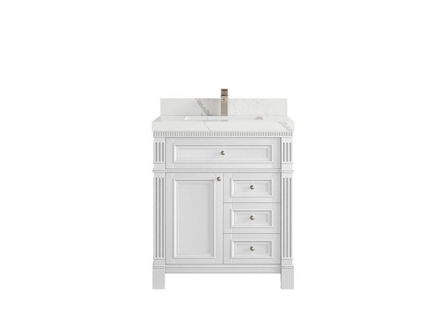 Painted_30 - Single Sink - Bathroom Vanity size 30 - 39 IN PRS_WH_CA_LZ_30FAUCET-900x675