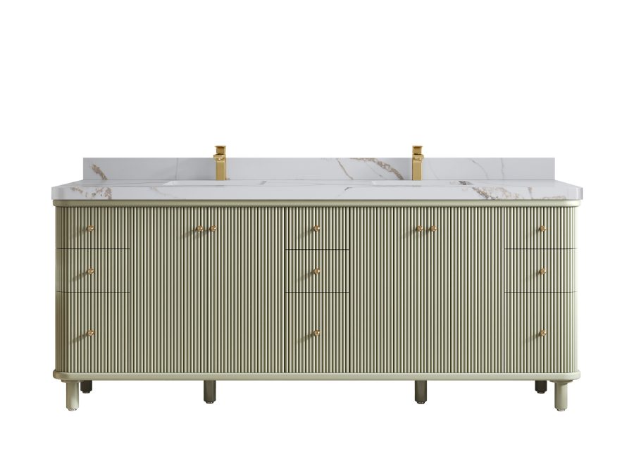 Painted_84 - Double Sink - Bathroom Vanity size 80 in and up MIA_EGN_CA_GL_84FAUCET-1-900x675