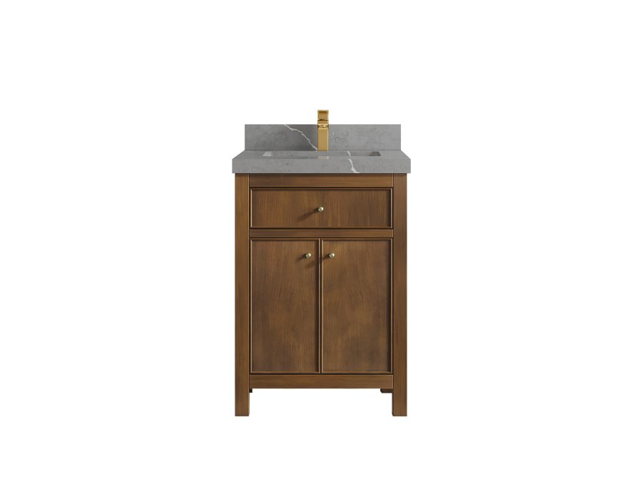 Malibu Teak Wood 24 in. W x 22 in. D Single Sink Bathroom Vanity CHI_TK_DNT_PT_GR_24FAUCET-900x675