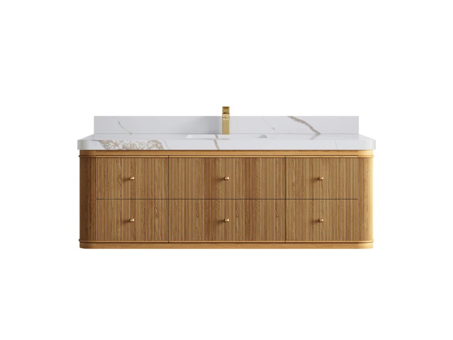 Pasadena Teak Wood 36 in. W x 22 in. D Center Sink Bathroom Vanity HMP_TK_FLT_DNT_CA_GL_60SFAUCET-900x675